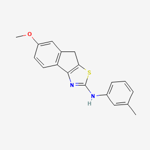 molecular formula C18H16N2OS B5878756 6-methoxy-N-(3-methylphenyl)-8H-indeno[1,2-d][1,3]thiazol-2-amine 