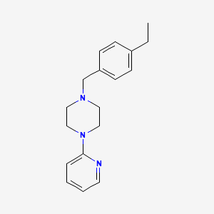 molecular formula C18H23N3 B5878763 1-(4-ethylbenzyl)-4-(2-pyridinyl)piperazine 