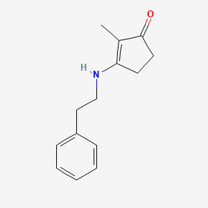 molecular formula C14H17NO B5878788 2-methyl-3-[(2-phenylethyl)amino]-2-cyclopenten-1-one 