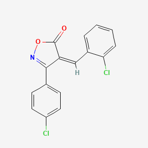 molecular formula C16H9Cl2NO2 B5878790 4-(2-chlorobenzylidene)-3-(4-chlorophenyl)-5(4H)-isoxazolone 