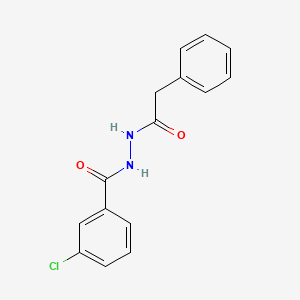 molecular formula C15H13ClN2O2 B5878796 3-chloro-N'-(phenylacetyl)benzohydrazide 