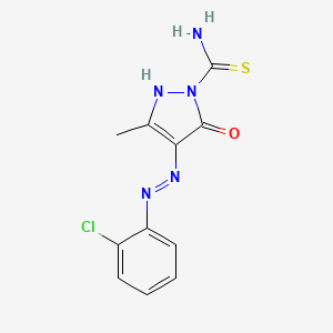 molecular formula C11H10ClN5OS B5878803 4-[(2-chlorophenyl)hydrazono]-3-methyl-5-oxo-4,5-dihydro-1H-pyrazole-1-carbothioamide 