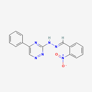 molecular formula C16H12N6O2 B5878831 2-nitrobenzaldehyde (5-phenyl-1,2,4-triazin-3-yl)hydrazone 