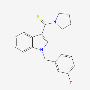 molecular formula C20H19FN2S B5878850 1-(3-fluorobenzyl)-3-(1-pyrrolidinylcarbonothioyl)-1H-indole 