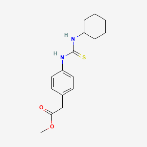 molecular formula C16H22N2O2S B5878874 methyl (4-{[(cyclohexylamino)carbonothioyl]amino}phenyl)acetate 