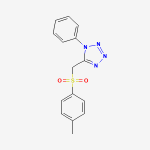 molecular formula C15H14N4O2S B5878888 5-{[(4-methylphenyl)sulfonyl]methyl}-1-phenyl-1H-tetrazole 