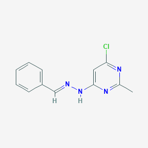 molecular formula C12H11ClN4 B5878896 benzaldehyde (6-chloro-2-methyl-4-pyrimidinyl)hydrazone 
