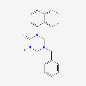 molecular formula C20H19N3S B5878909 5-benzyl-1-(1-naphthyl)-1,3,5-triazinane-2-thione 