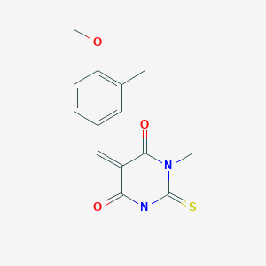 molecular formula C15H16N2O3S B5878917 5-(4-methoxy-3-methylbenzylidene)-1,3-dimethyl-2-thioxodihydro-4,6(1H,5H)-pyrimidinedione 