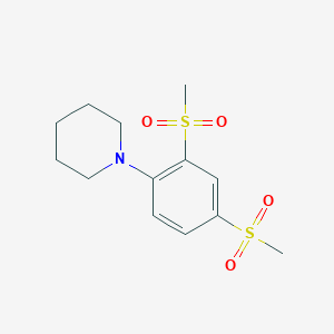 molecular formula C13H19NO4S2 B5878927 1-[2,4-bis(methylsulfonyl)phenyl]piperidine 