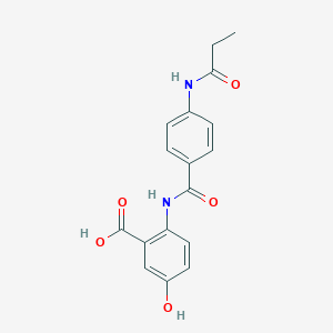 molecular formula C17H16N2O5 B5878932 5-hydroxy-2-{[4-(propionylamino)benzoyl]amino}benzoic acid 