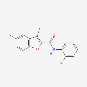 molecular formula C17H14BrNO2 B5878934 N-(2-bromophenyl)-3,5-dimethyl-1-benzofuran-2-carboxamide 