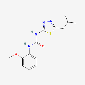 molecular formula C14H18N4O2S B5878937 N-(5-isobutyl-1,3,4-thiadiazol-2-yl)-N'-(2-methoxyphenyl)urea 