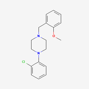 molecular formula C18H21ClN2O B5878938 1-(2-chlorophenyl)-4-(2-methoxybenzyl)piperazine 