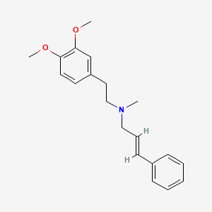 molecular formula C20H25NO2 B5878944 N-[2-(3,4-dimethoxyphenyl)ethyl]-N-methyl-3-phenyl-2-propen-1-amine 