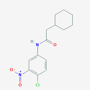 molecular formula C14H17ClN2O3 B5878955 N-(4-chloro-3-nitrophenyl)-2-cyclohexylacetamide 