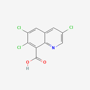 molecular formula C10H4Cl3NO2 B587896 3,6,7-三氯喹啉-8-羧酸 CAS No. 1391052-46-2