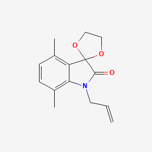 molecular formula C15H17NO3 B5878968 1'-allyl-4',7'-dimethylspiro[1,3-dioxolane-2,3'-indol]-2'(1'H)-one 
