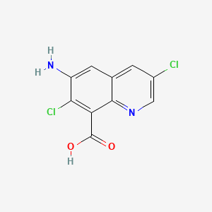 molecular formula C10H6Cl2N2O2 B587897 6-氨基-3,7-二氯-8-喹啉羧酸 CAS No. 1391054-51-5