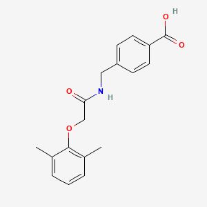 molecular formula C18H19NO4 B5878978 4-({[(2,6-dimethylphenoxy)acetyl]amino}methyl)benzoic acid 