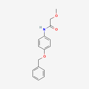 molecular formula C16H17NO3 B5879007 N-[4-(benzyloxy)phenyl]-2-methoxyacetamide 