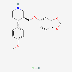 molecular formula C20H24ClNO4 B587903 rac-反式-4-脱氟-4-甲氧帕罗西汀盐酸盐 CAS No. 127017-74-7