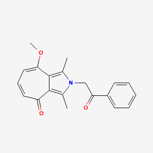molecular formula C20H19NO3 B5879041 8-methoxy-1,3-dimethyl-2-(2-oxo-2-phenylethyl)cyclohepta[c]pyrrol-4(2H)-one 