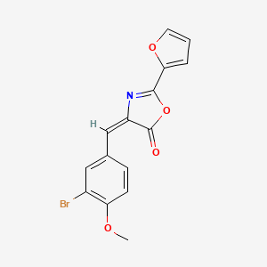 molecular formula C15H10BrNO4 B5879045 4-(3-bromo-4-methoxybenzylidene)-2-(2-furyl)-1,3-oxazol-5(4H)-one 