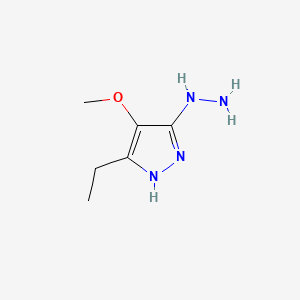 molecular formula C6H12N4O B587905 5-Ethyl-3-hydrazono-4-methoxy-2,3-dihydro-1H-pyrazole CAS No. 141500-15-4