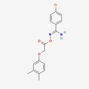 molecular formula C17H17BrN2O3 B5879067 4-bromo-N'-{[(3,4-dimethylphenoxy)acetyl]oxy}benzenecarboximidamide 