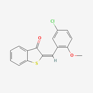 molecular formula C16H11ClO2S B5879071 2-(5-chloro-2-methoxybenzylidene)-1-benzothiophen-3(2H)-one 