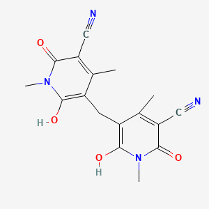molecular formula C17H16N4O4 B5879073 5,5'-methylenebis(6-hydroxy-1,4-dimethyl-2-oxo-1,2-dihydro-3-pyridinecarbonitrile) 