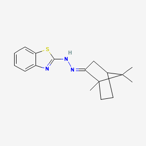 molecular formula C17H21N3S B5879074 1,7,7-trimethylbicyclo[2.2.1]heptan-2-one 1,3-benzothiazol-2-ylhydrazone 