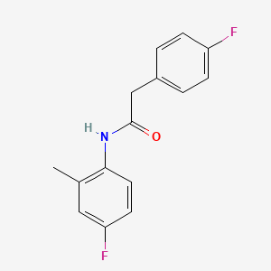 molecular formula C15H13F2NO B5879090 N-(4-fluoro-2-methylphenyl)-2-(4-fluorophenyl)acetamide 