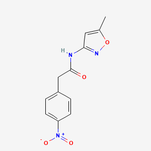 molecular formula C12H11N3O4 B5879100 N-(5-methyl-3-isoxazolyl)-2-(4-nitrophenyl)acetamide 
