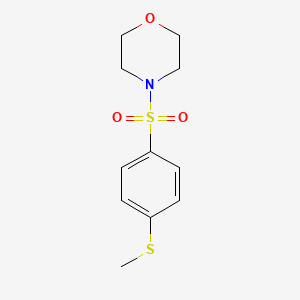 molecular formula C11H15NO3S2 B5879105 4-{[4-(methylthio)phenyl]sulfonyl}morpholine 