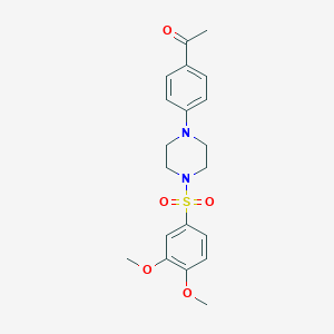 1-(4-{4-[(3,4-dimethoxyphenyl)sulfonyl]-1-piperazinyl}phenyl)ethanone