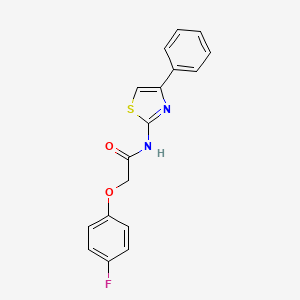 2-(4-fluorophenoxy)-N-(4-phenyl-1,3-thiazol-2-yl)acetamide
