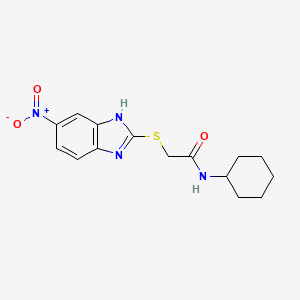 molecular formula C15H18N4O3S B5879139 N-cyclohexyl-2-[(5-nitro-1H-benzimidazol-2-yl)thio]acetamide 