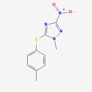 molecular formula C10H10N4O2S B5879146 1-methyl-5-[(4-methylphenyl)thio]-3-nitro-1H-1,2,4-triazole 