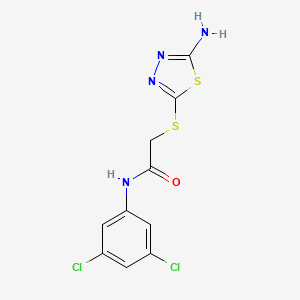 molecular formula C10H8Cl2N4OS2 B5879162 2-[(5-amino-1,3,4-thiadiazol-2-yl)thio]-N-(3,5-dichlorophenyl)acetamide 