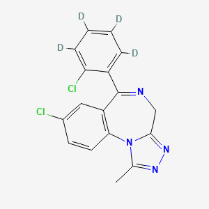 molecular formula C17H12Cl2N4 B587917 三唑仑-D4 CAS No. 145225-04-3