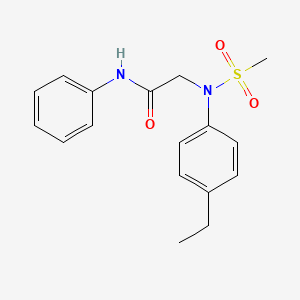 molecular formula C17H20N2O3S B5879174 N~2~-(4-ethylphenyl)-N~2~-(methylsulfonyl)-N~1~-phenylglycinamide 