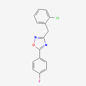 molecular formula C15H10ClFN2O B5879175 3-(2-chlorobenzyl)-5-(4-fluorophenyl)-1,2,4-oxadiazole 