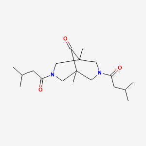 molecular formula C19H32N2O3 B5879194 1,5-dimethyl-3,7-bis(3-methylbutanoyl)-3,7-diazabicyclo[3.3.1]nonan-9-one 