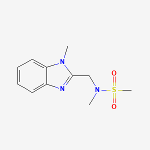 molecular formula C11H15N3O2S B5879201 N-methyl-N-[(1-methyl-1H-benzimidazol-2-yl)methyl]methanesulfonamide 