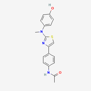 N-(4-{2-[(4-hydroxyphenyl)(methyl)amino]-1,3-thiazol-4-yl}phenyl)acetamide