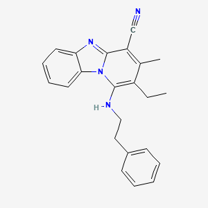 molecular formula C23H22N4 B5879212 2-ethyl-3-methyl-1-[(2-phenylethyl)amino]pyrido[1,2-a]benzimidazole-4-carbonitrile 
