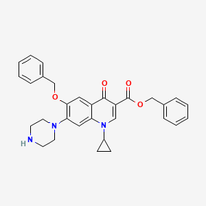 molecular formula C31H31N3O4 B587923 6-Defluoro 6-Benzyloxy Ciprofloxacin Benzyl Ester CAS No. 1391052-85-9