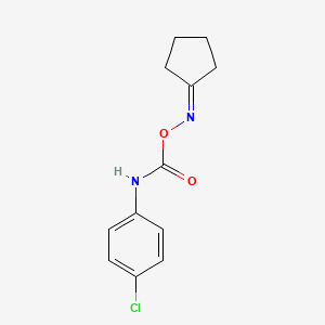 molecular formula C12H13ClN2O2 B5879248 cyclopentanone O-{[(4-chlorophenyl)amino]carbonyl}oxime 